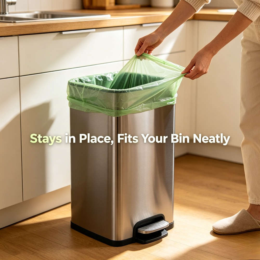Trash Bag5 Rolls100 Sheets Green