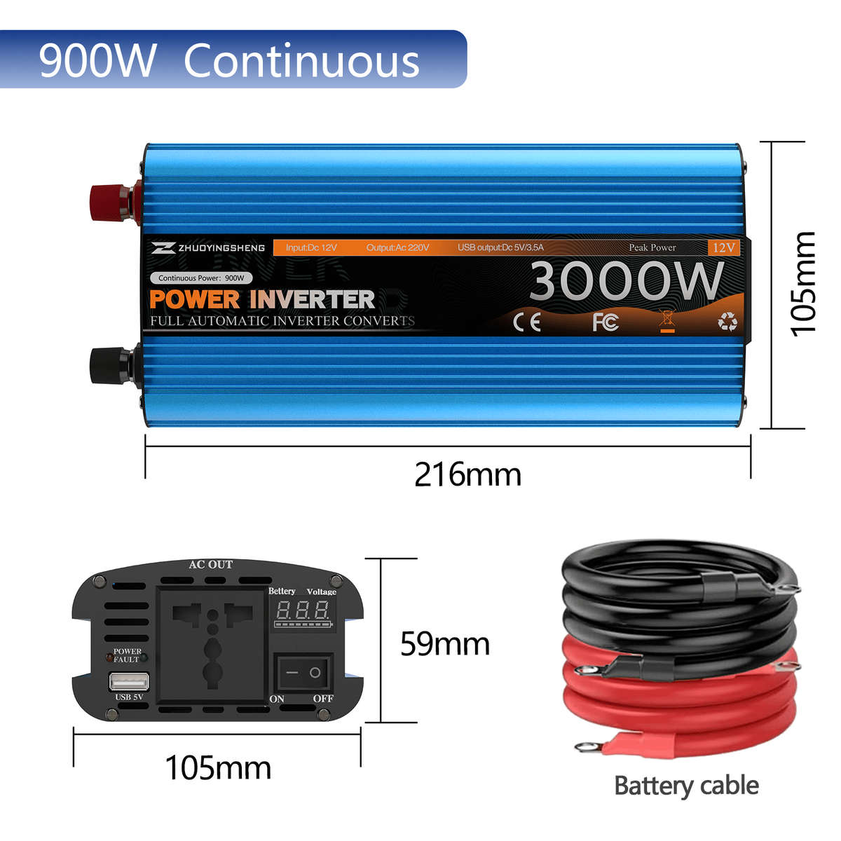 Inverter Color 2500Wpeak Power700W