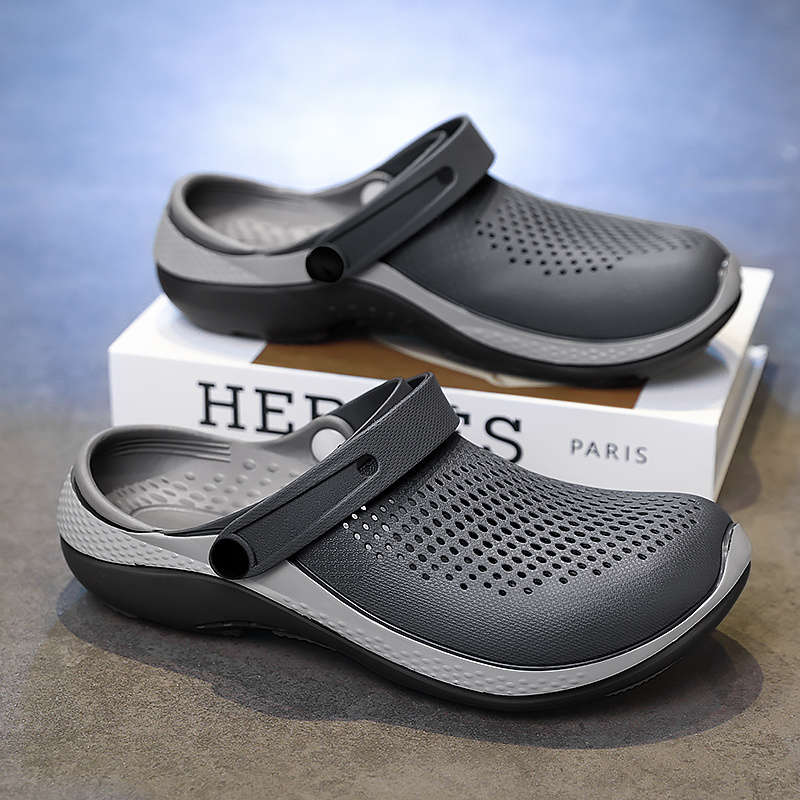 Men Slippers Summer Style Grey Size Uk 7