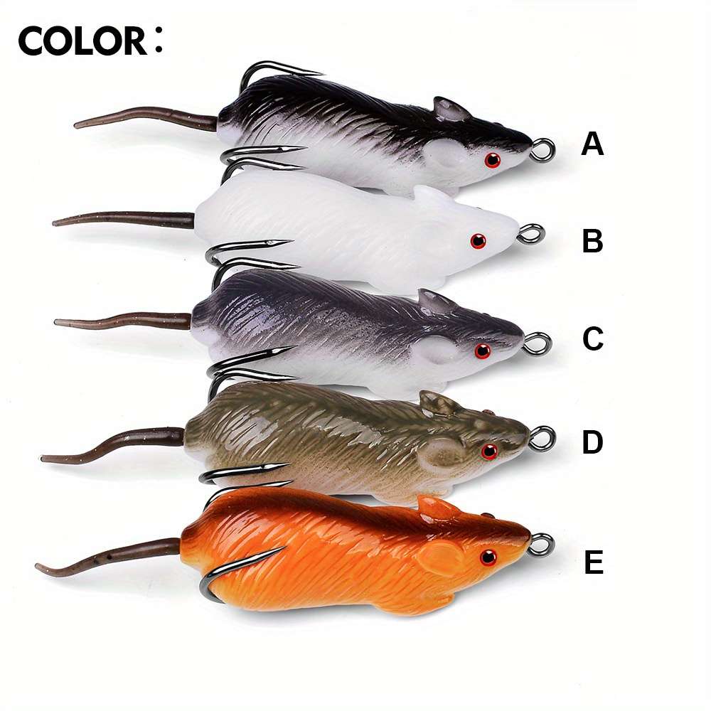 1pc Lure Bait Frog Mouse Double Hook Simulation Mouse Frog 6cm 11.5g