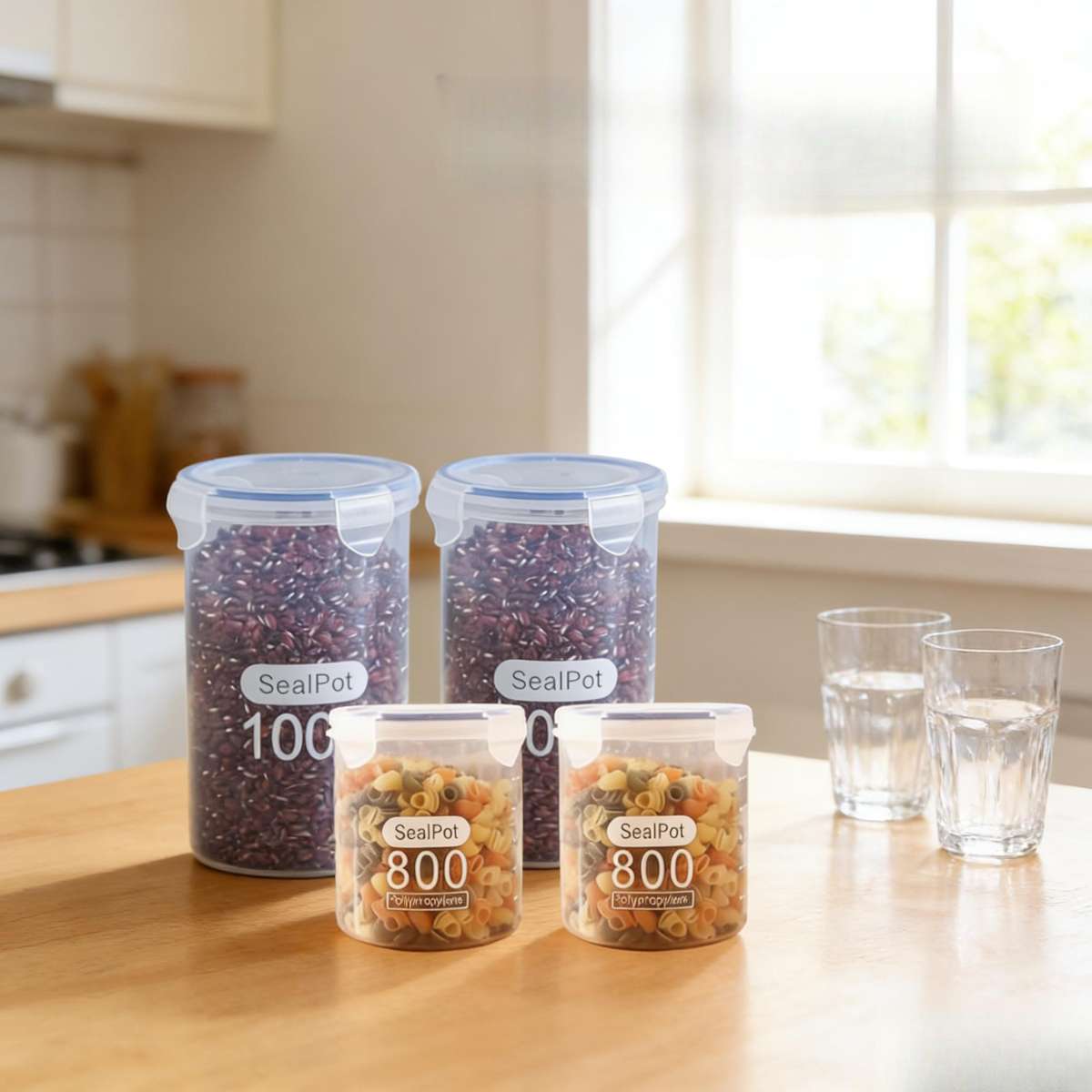 Sealed Jar Size 2Pcs 800Ml2Pcs 1000Ml Quantity4Pcs