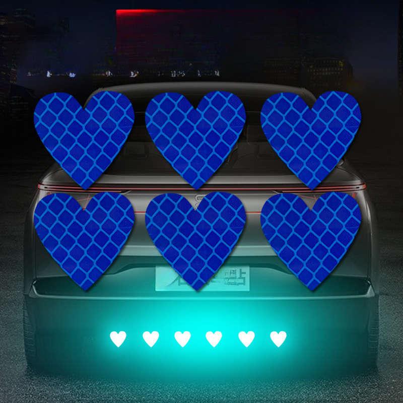 Car Stickers Color Red6Pcs