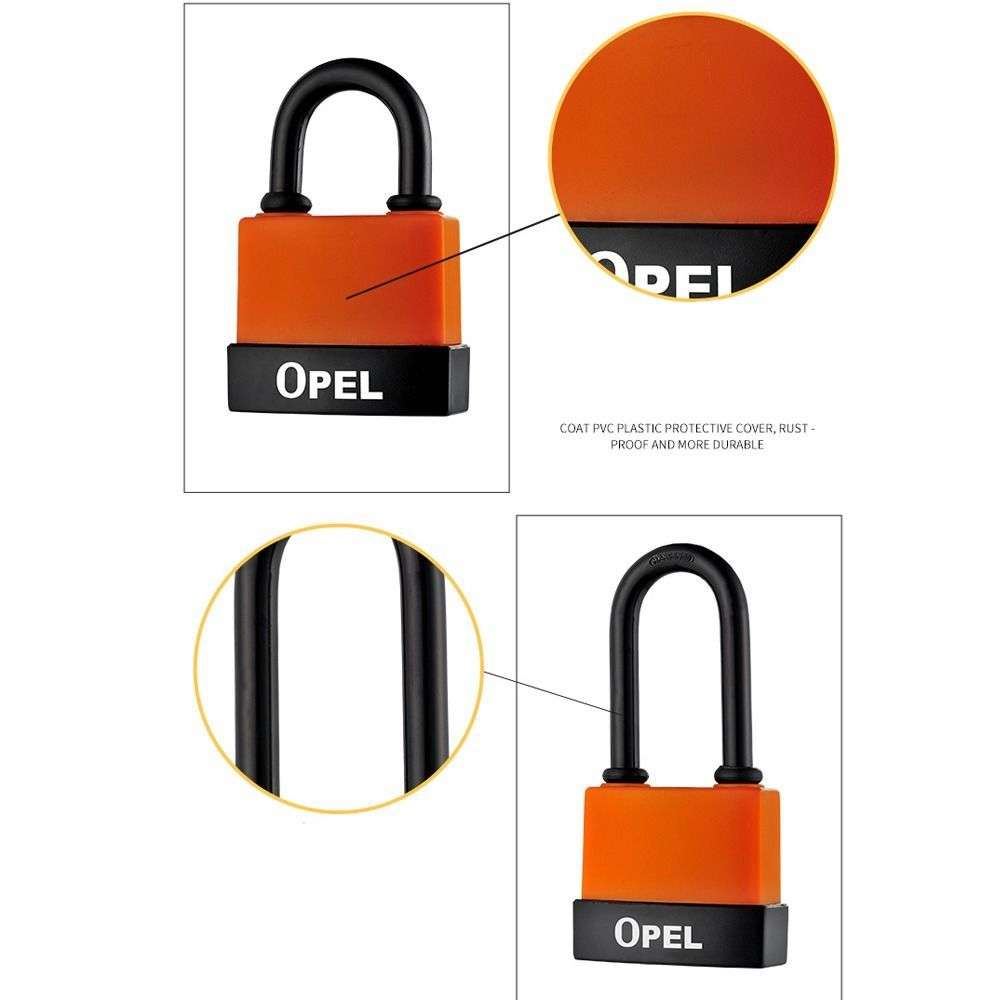 Antitheft Lock Color Orange Size1.77In 4.5Cm