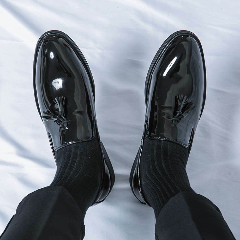 Mens Leather Shoes Color Black Sizeuk 10