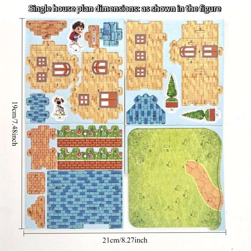 Building Toy Architectural Model Toy Set Model Random Quantity 4 Pcs