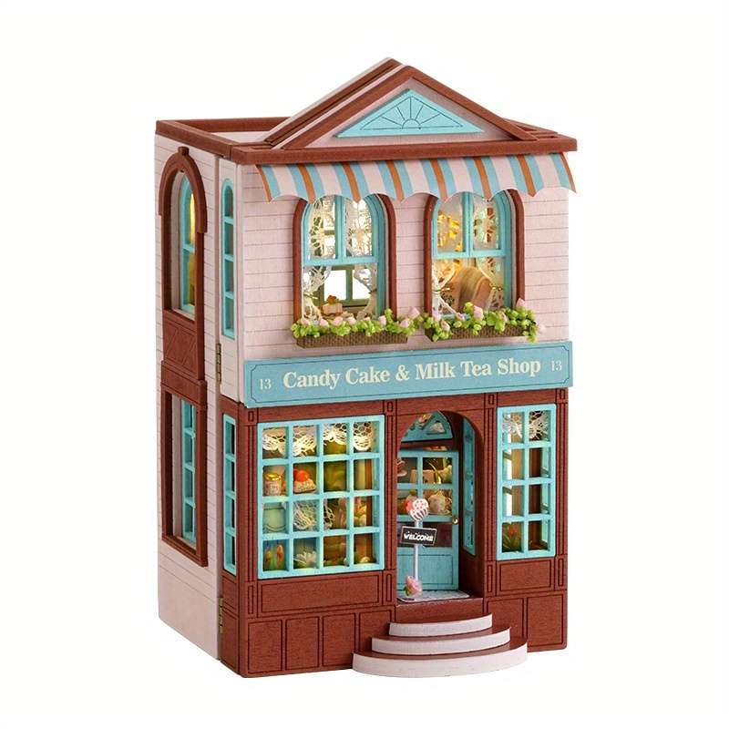 Building Toy Architectural Model Toy Set Color D 013 Manxing Dessert Shop