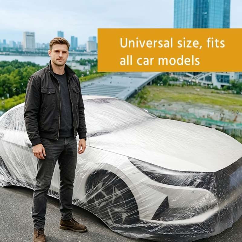 Car Cover Color Transparent White 2Pcs