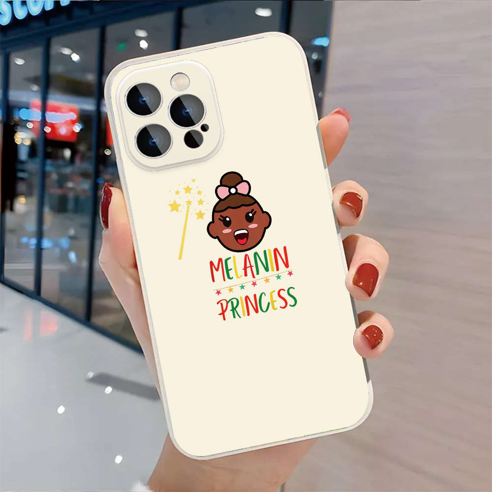 1Pc Black For iPhone 11 Pro Melanin Princess Magic Phone Case