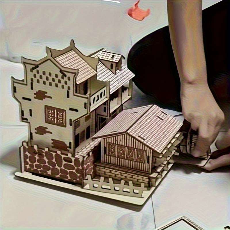 3D Building Model Puzzle Set Model A 1