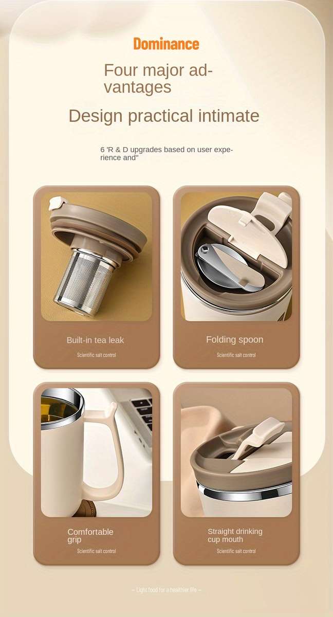 Water Cup Color Brown Mug With Spoon Size500Ml