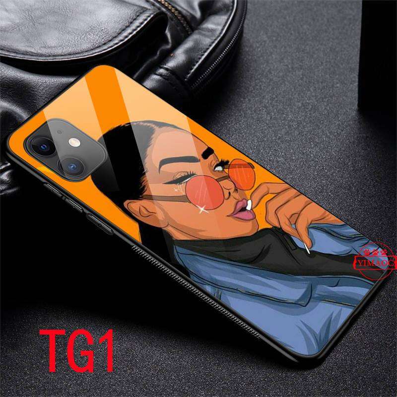 1Pc Mixed Color For iPhone 12 African Girls Phone Case