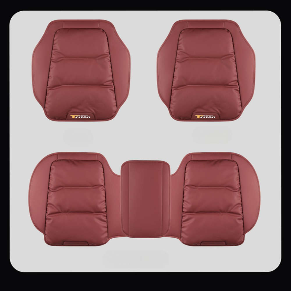 Car Seat Cushion Black Front Square Mat 2Pcs