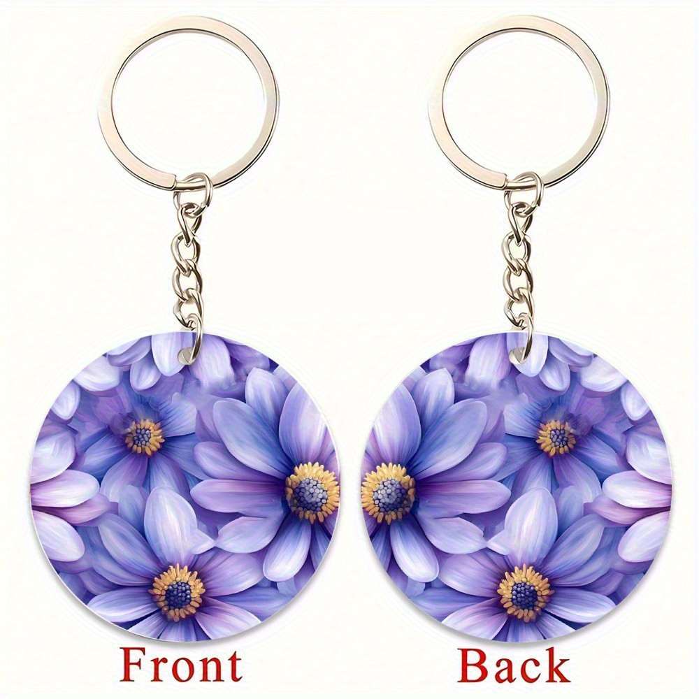 Minimalist Artistic Polished 97X1 97Inch Acrylic Round Keychains For Travel