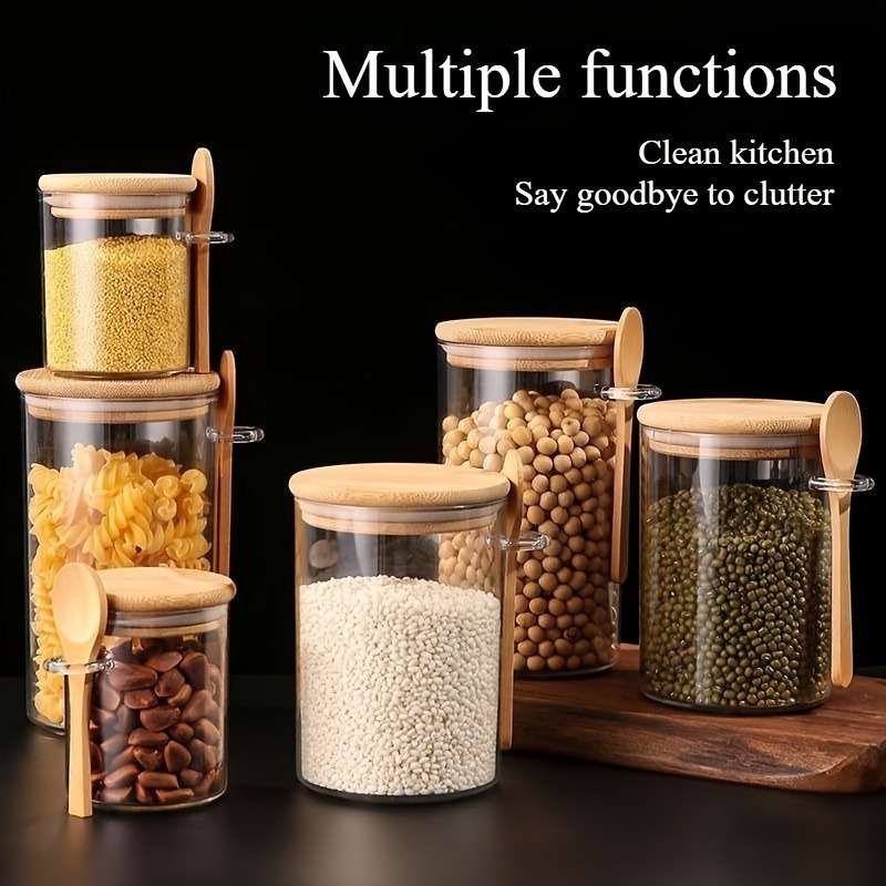 Sealed Jar Model 3 Pieces 1 Jar  1 Lid  1 Spoon