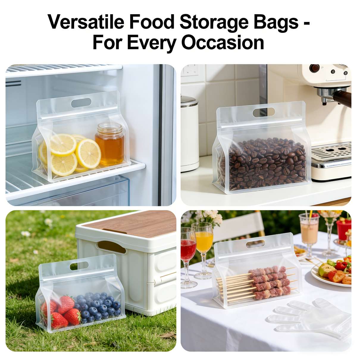 Food Storage Bags Quantity 20 Silk Food Bags # 32 Pieces