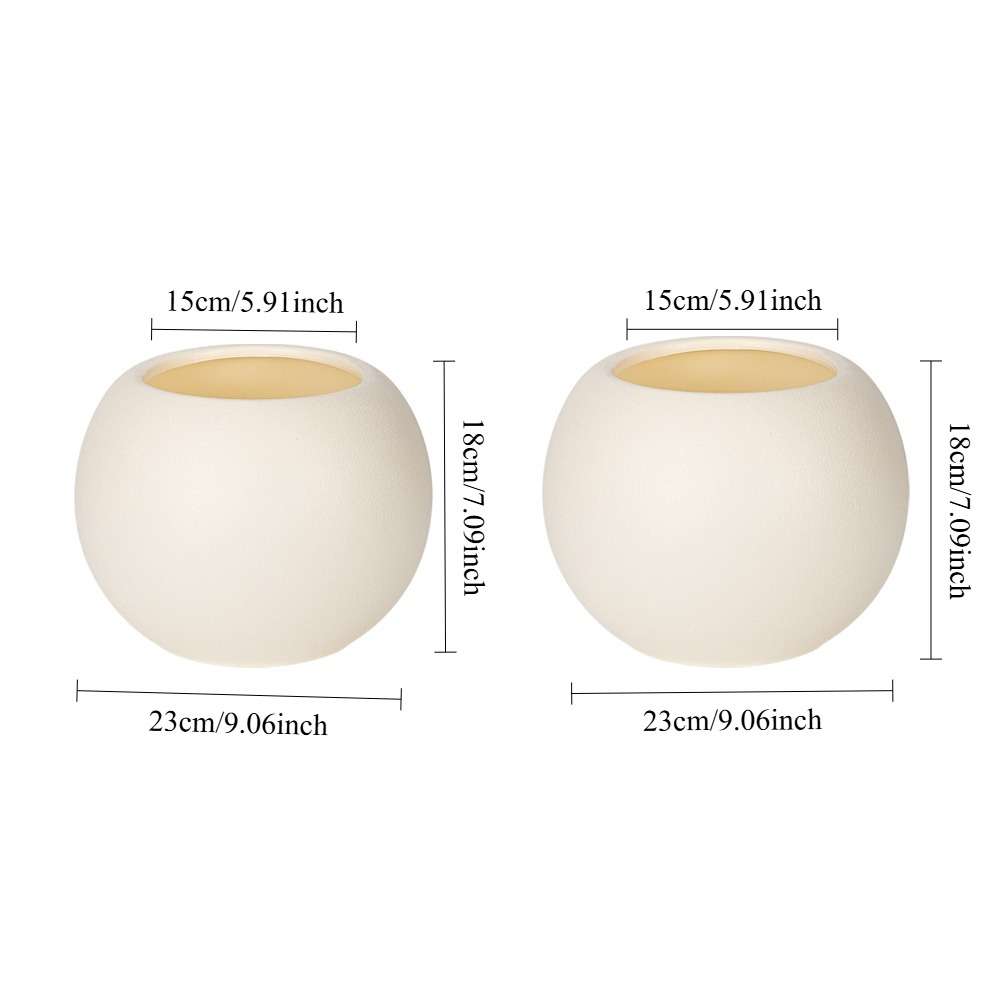 Flowerpot Size L23*H18Cm Beige Quantity2Pcs