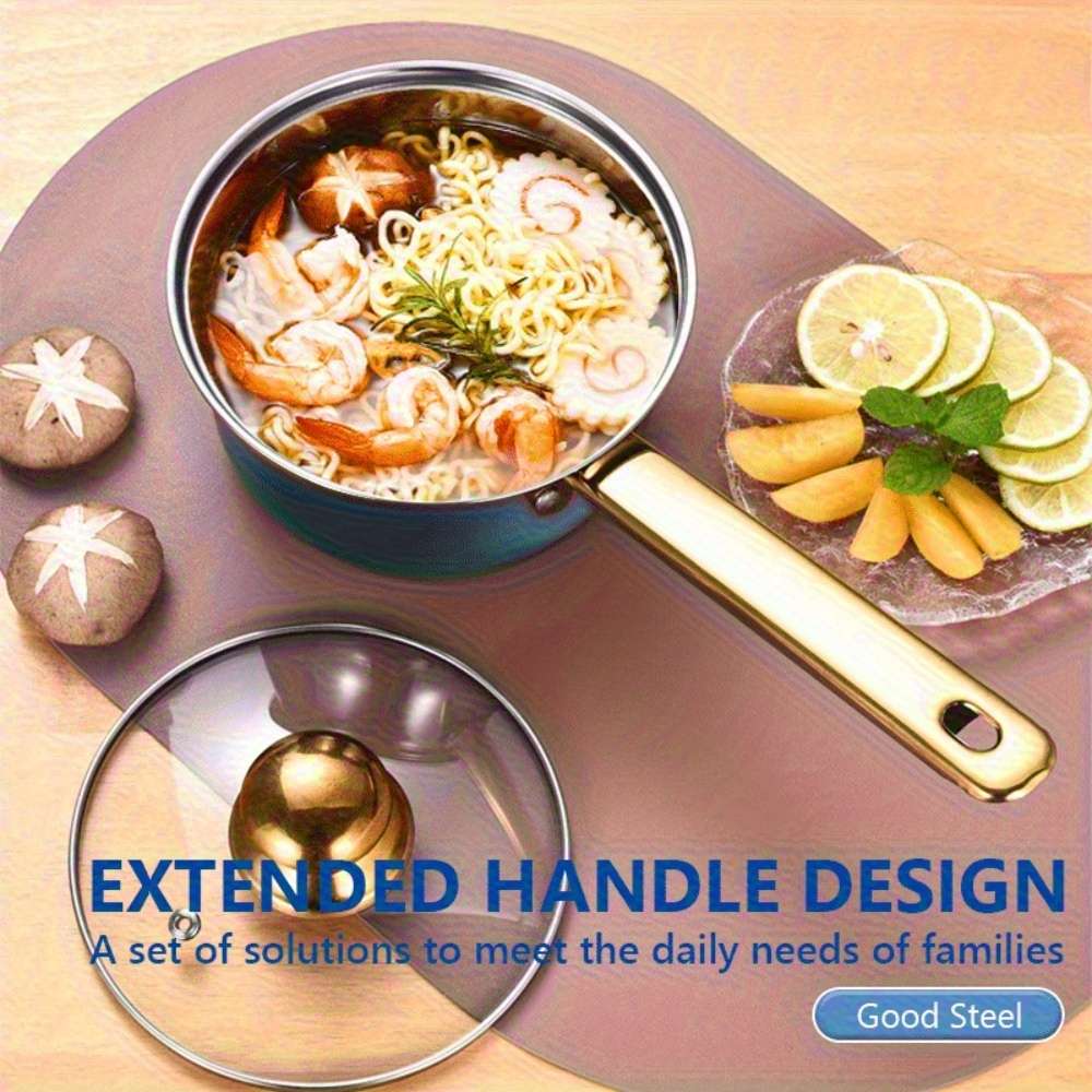 6Pcs Heavy Duty New Set Pots Lids Stainless Steel Party