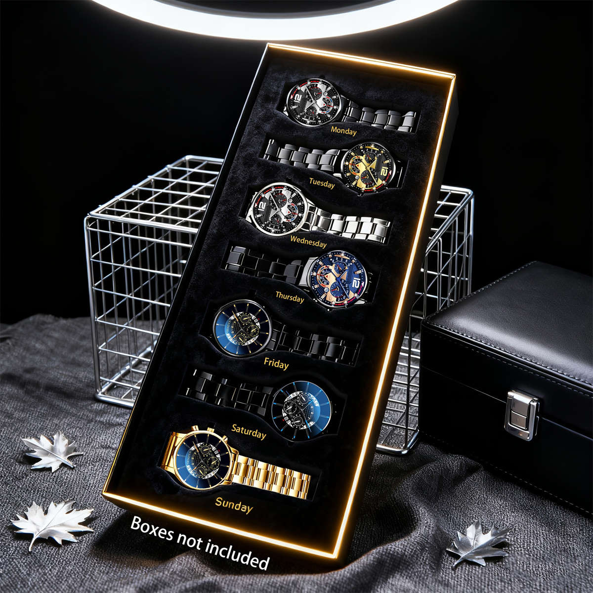 7Pcs Set Of Luxury Men Watches Elegant And Minimalist Quartz Analog