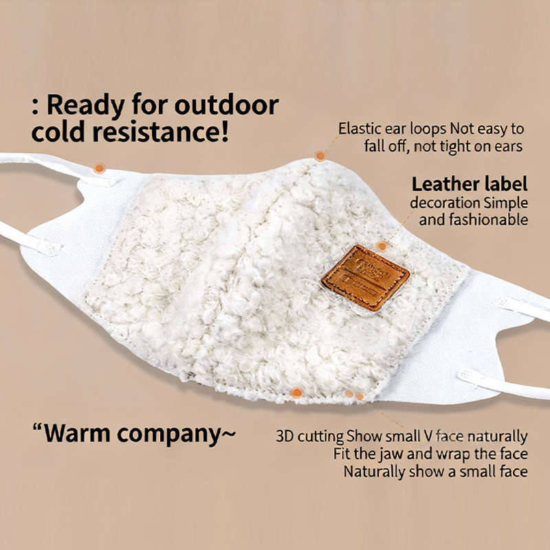 Face Masks Color 2PCMisty Brown  Soft WhiteWarm and Windproof