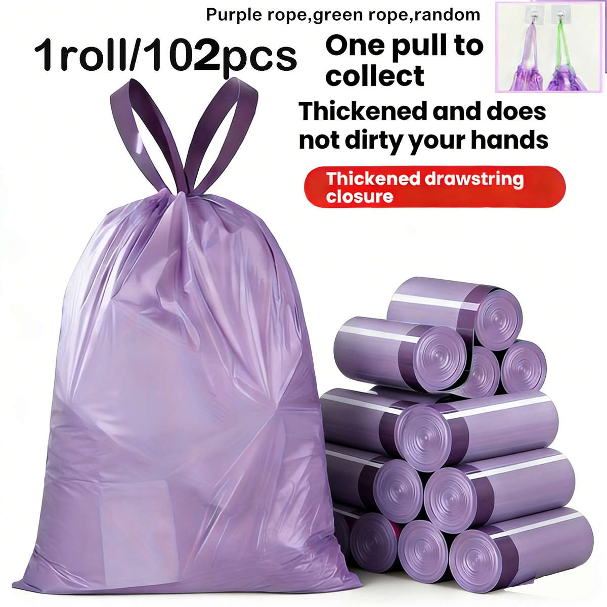 Trash Bag1 Roll 102 Pcs