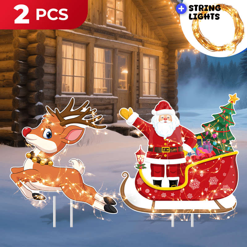 Christmas Decorations Quantity Yard Signx2 Add Light Stripx1