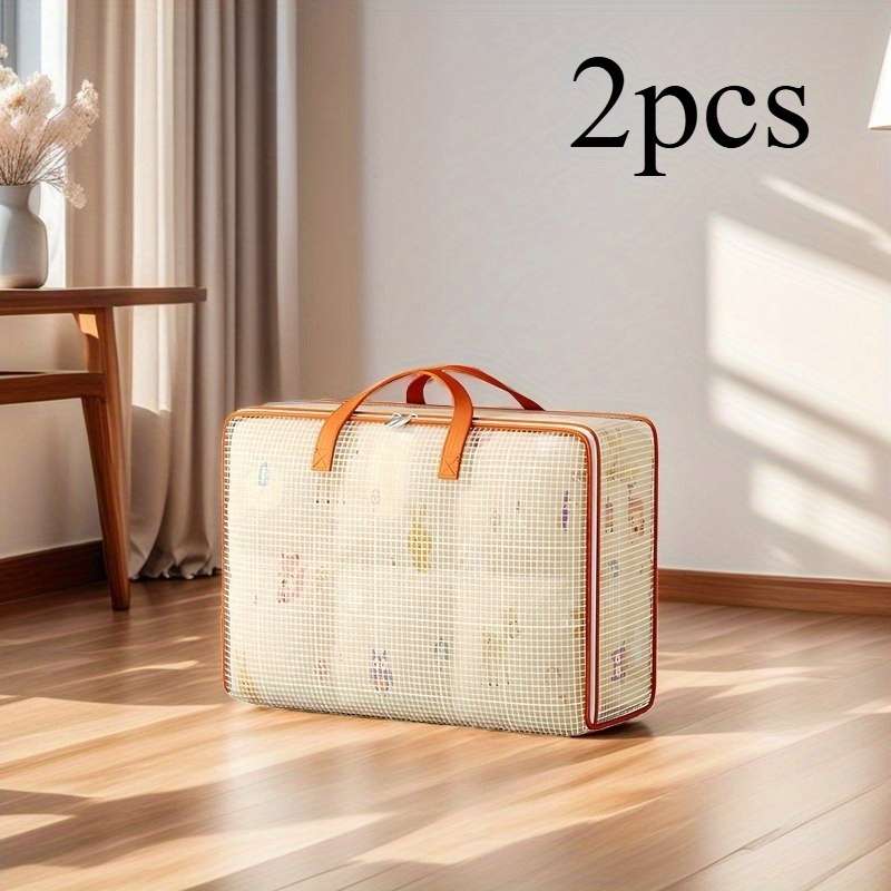 2Pcs Large Capacity Waterproof Storage Tote Storage M 2Pcs