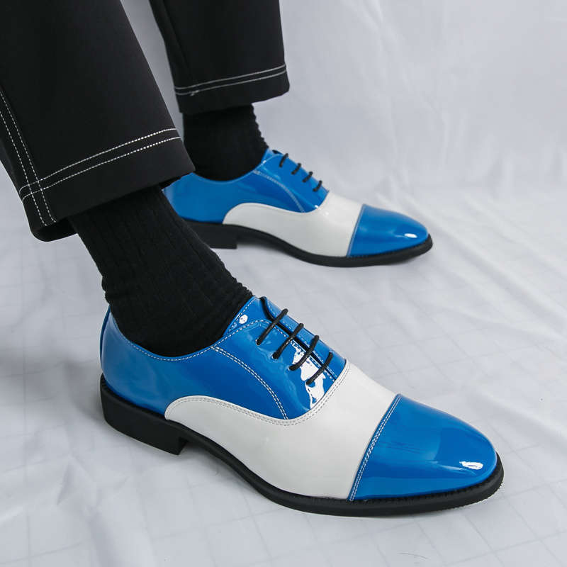 Mens Leather Shoes Color Black White Red Sizeuk 5.5