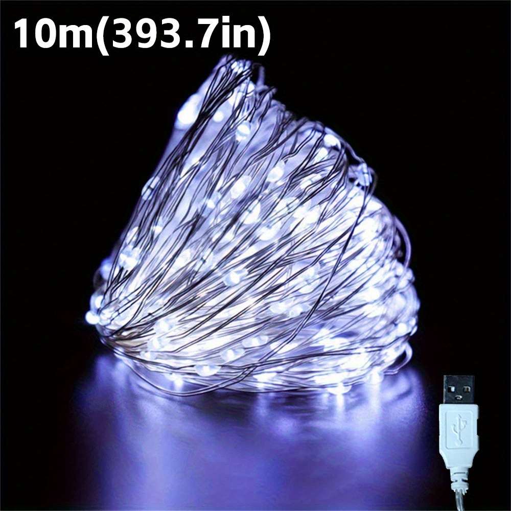 Christmas Lights White Model 1 Meter 10 Lights