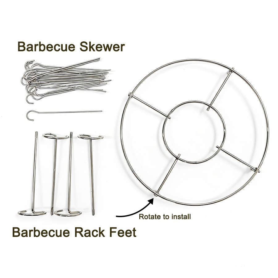 Grill Rack Model Detachable  Upgraded Version Includes Bbq Skewers