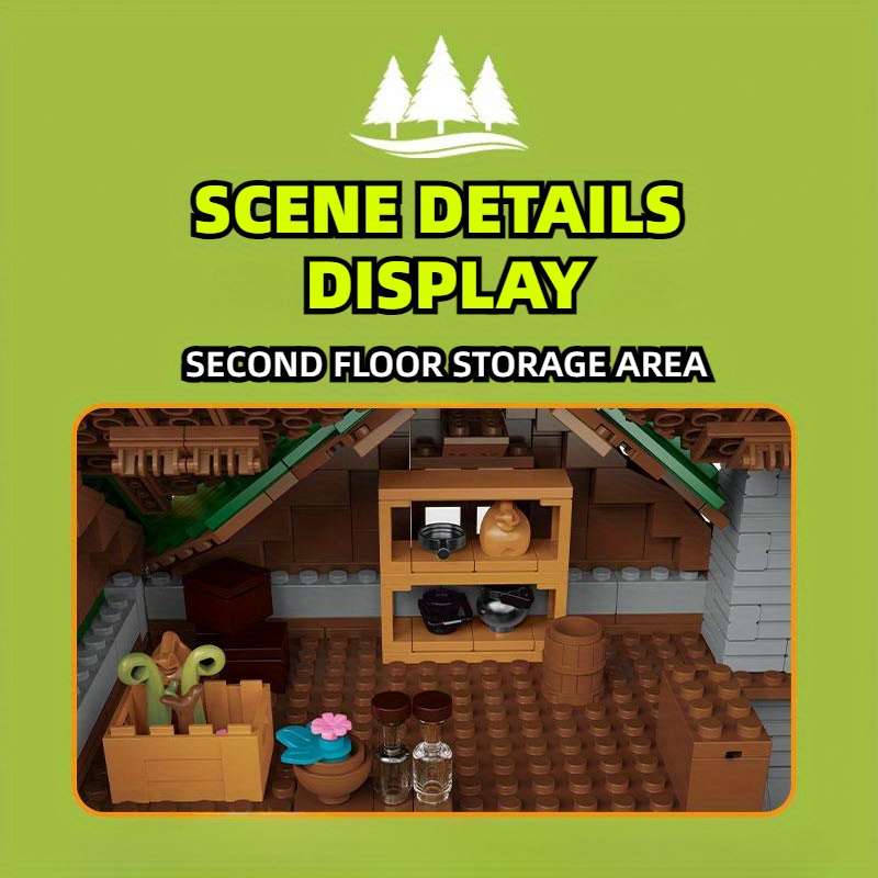3D Building Model Puzzle Set Style Forest Cabin
