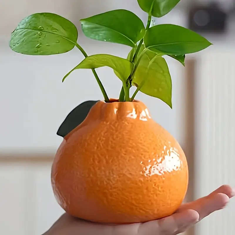 Flowerpot Color 1 Orange Vase