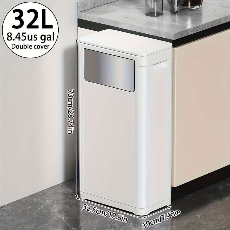 Garbage Can Color White Model6.6 Gallons 25L
