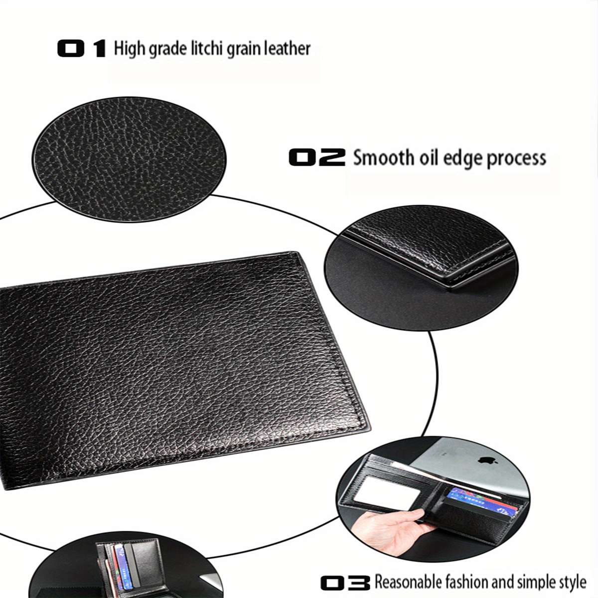 Liverpool 97 Faux Leather Simple Style Wallet Multifunctional Short Bifold Coin Purse With
