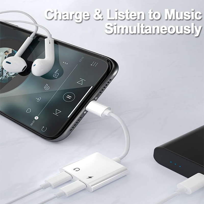 Charging Cable Color White Dual Usb C