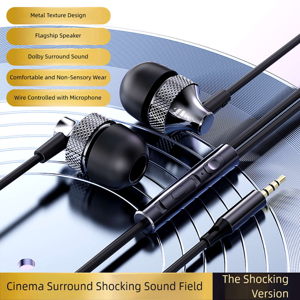 Wired Headphones Blue 3.5Mm