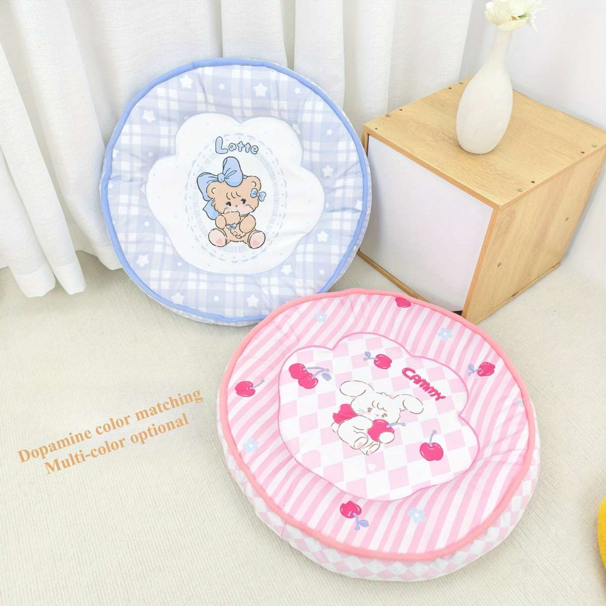 Pet Supplies Color Diameter 50Cm Size Blue Plaid