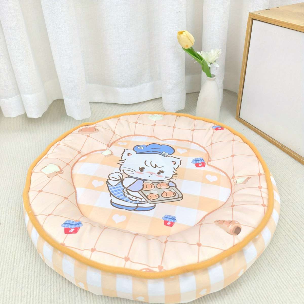 Pet Supplies Color Diameter 50Cm Size Blue Plaid