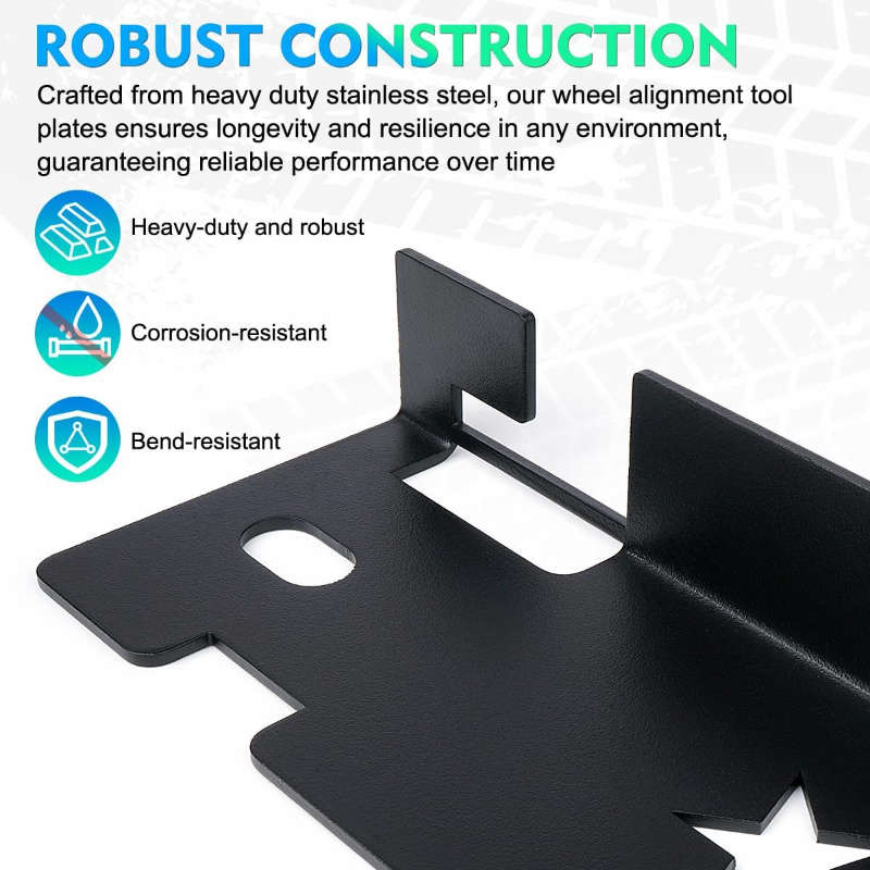 2-Piece High-Quality Iron Wheel Alignment Tool Board