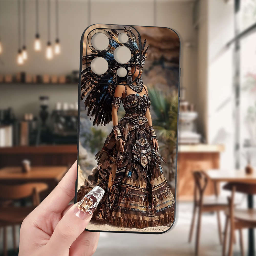 1Pc Black For iPhone 12 Pro African Premium Phone Case