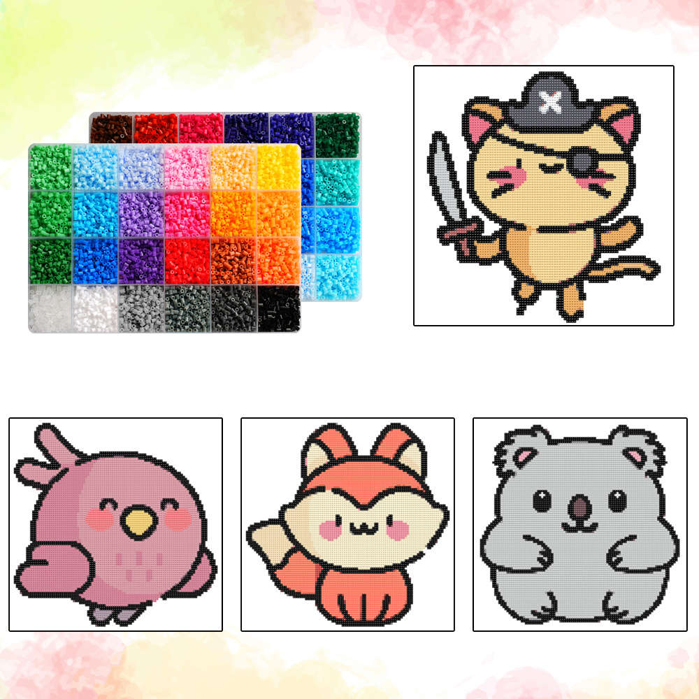 Perler Bead Set 48 Colors Box