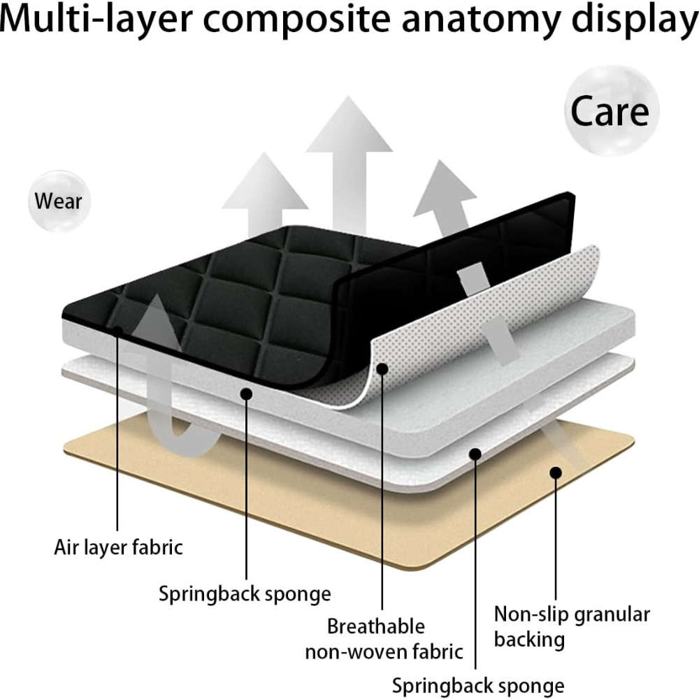 Car Seat Cushion Gray 2Pcs Pack