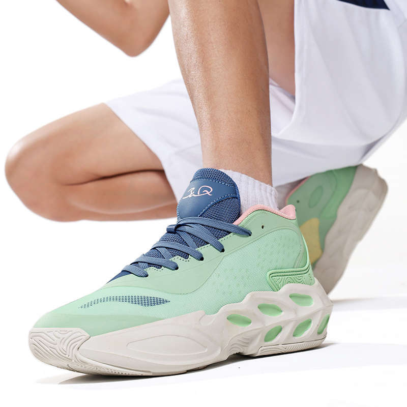 Sneakers White And Green Size Uk 7.5