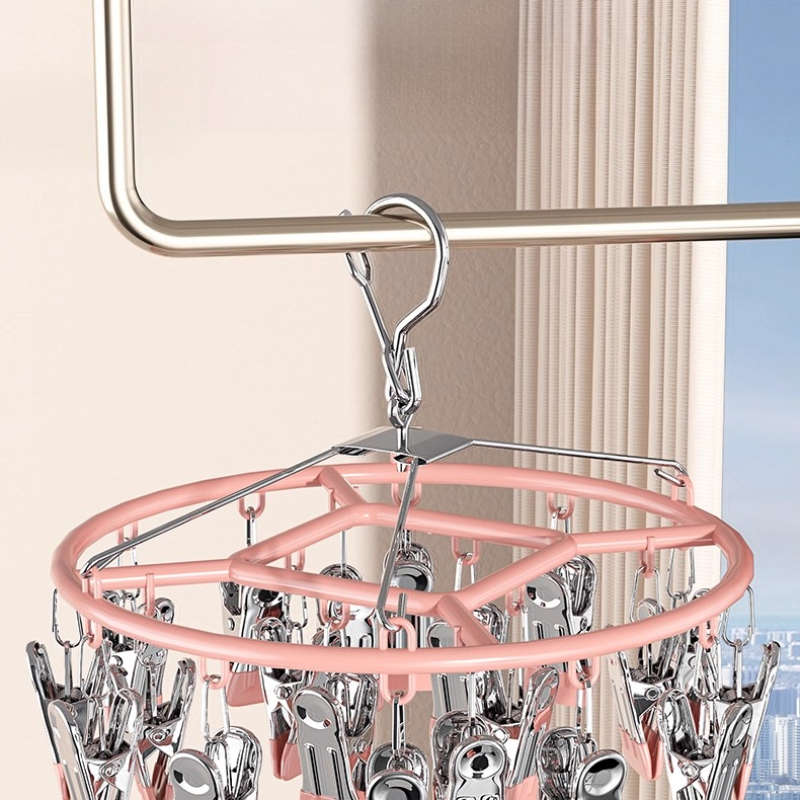 Clothes Rack 18 Clips White