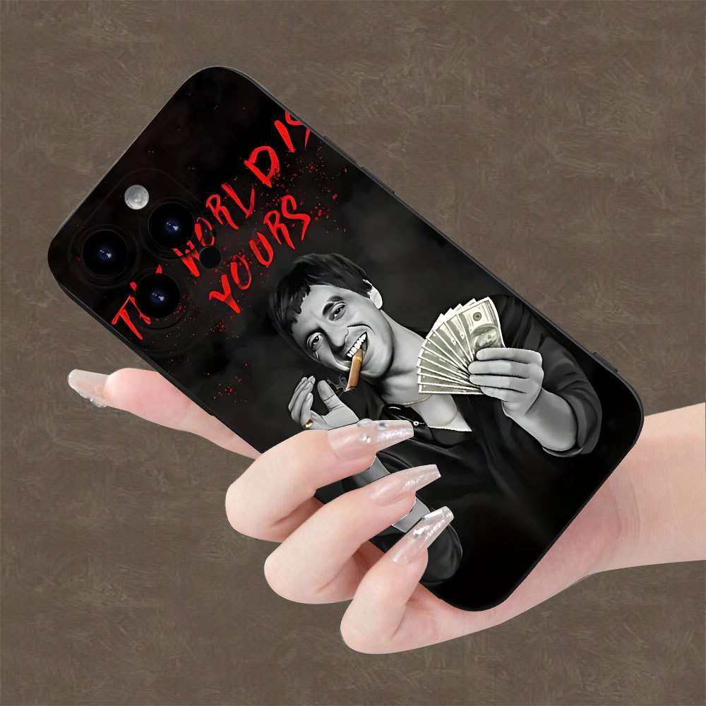 1Pc Black For iPhone 16e Creative Design Phone Case
