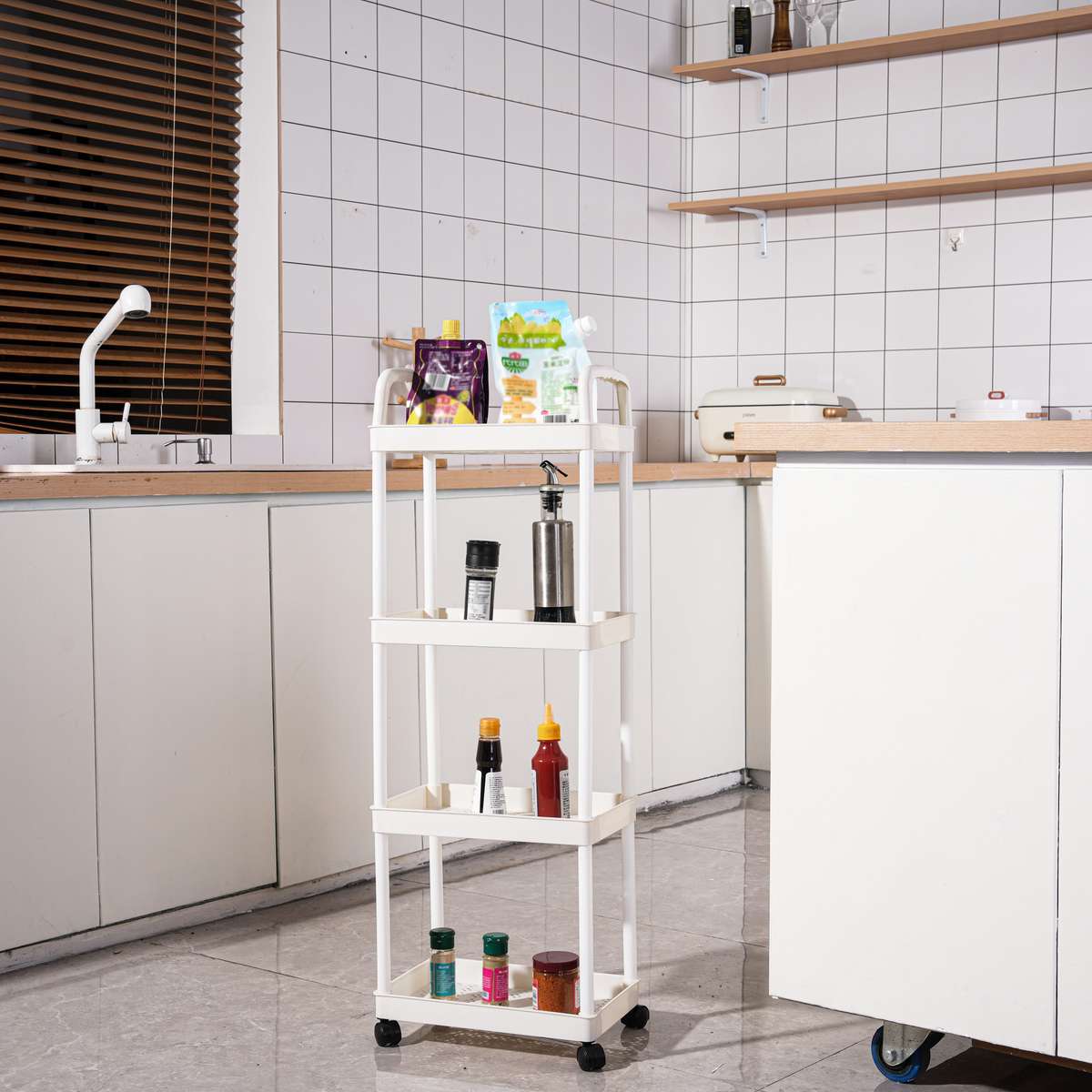 Bathroom Storage Rack Color Yjyblack Material3Layer Storage Box