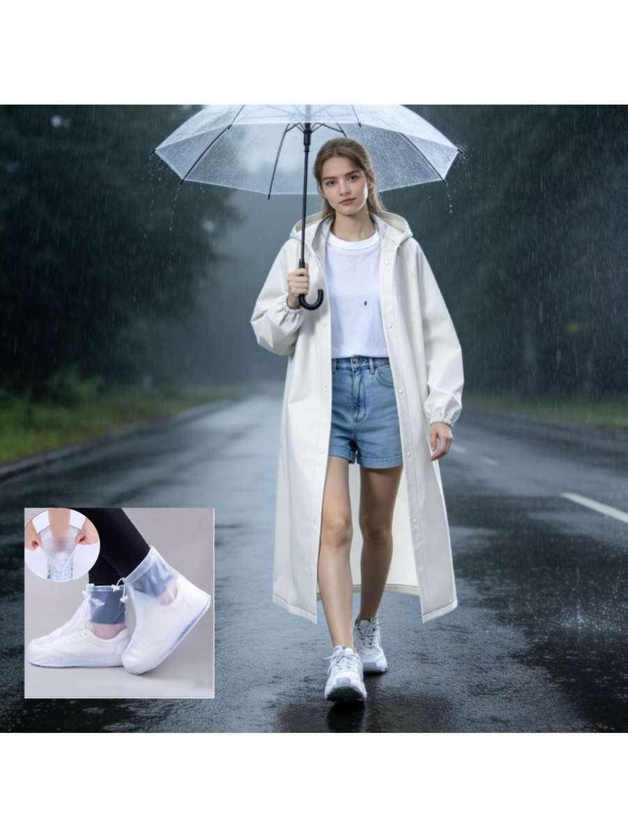 Raincoat Grey Size Asian Xl