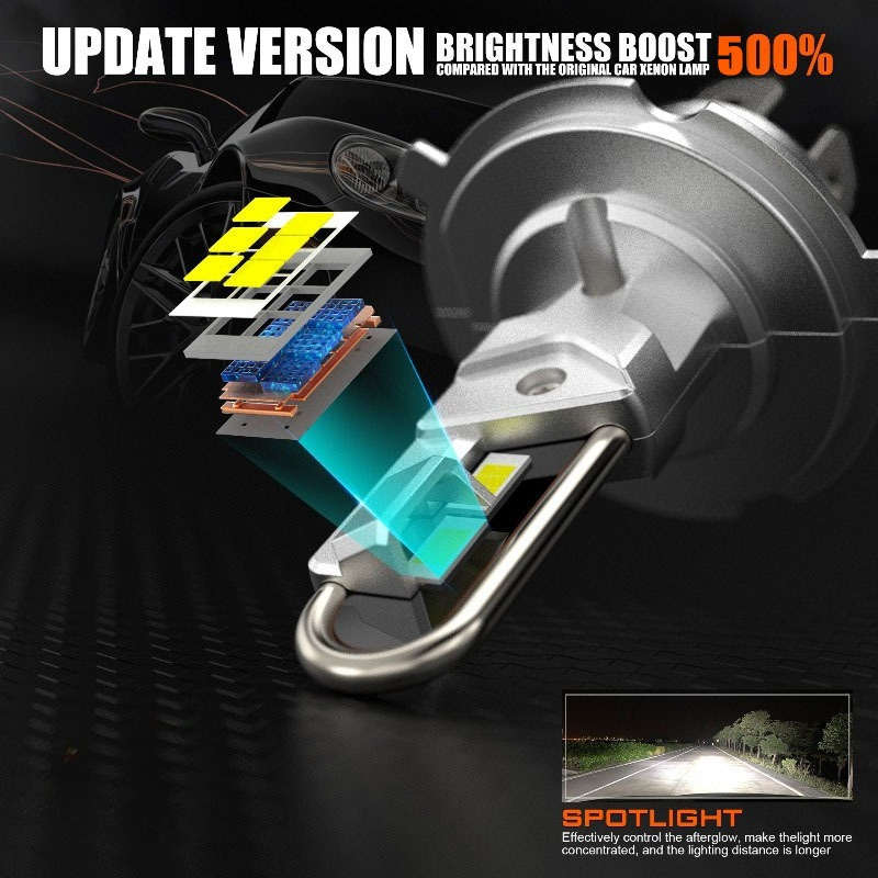 Car Lights Color 2Pcs H4