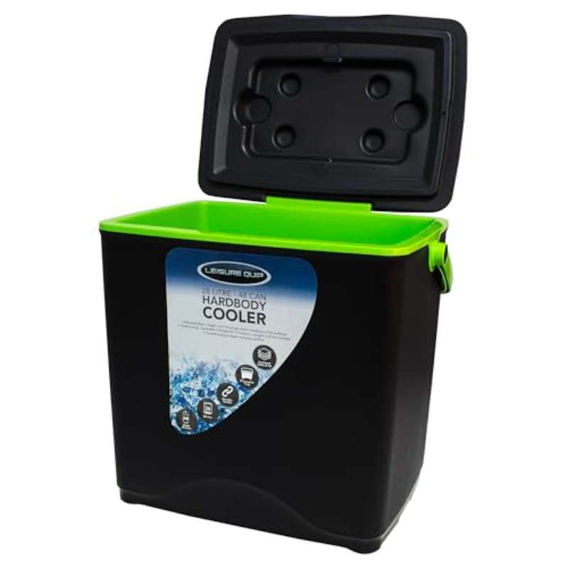 28 Liter Hardbody Cooler Box Handle Black Green Non Woven Fabric Cupro Material