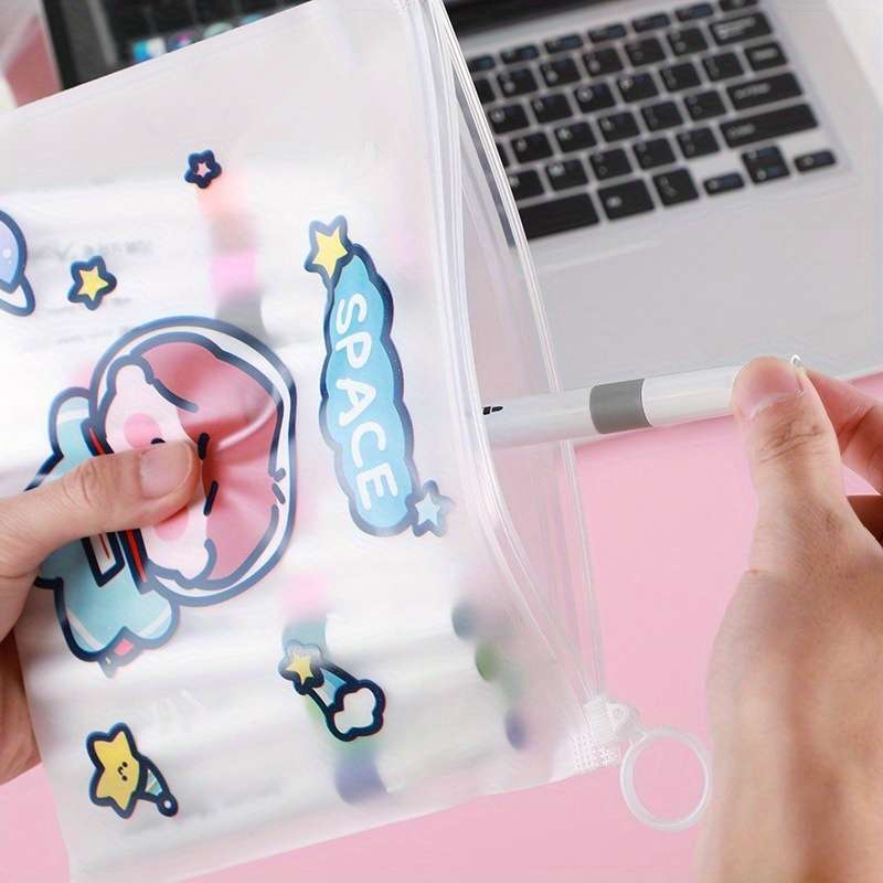 Storage Bag Color Outer Space  Rocket Bear  Planet Rabbit 3Pcs
