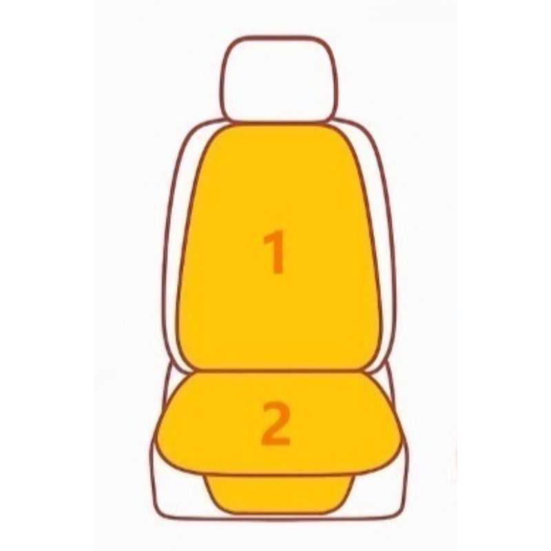 Car Seat Cushion 4 Pieces Gray 2 Seat Cushions  2 Back Cushions